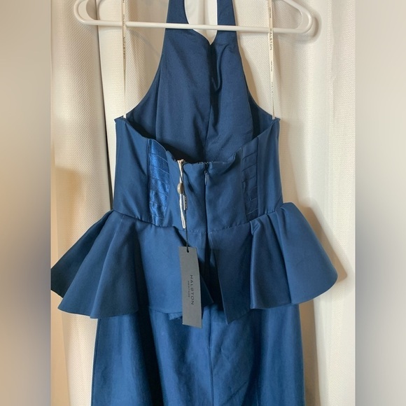 Halston Heritage Peplum Halter Gown - Picture 9 of 13